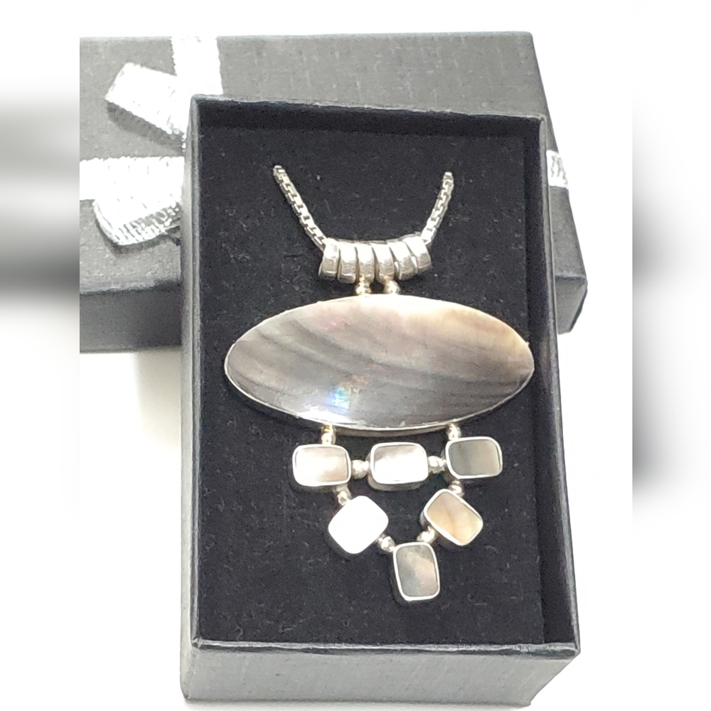 Vtg. Abalone Shell Necklace